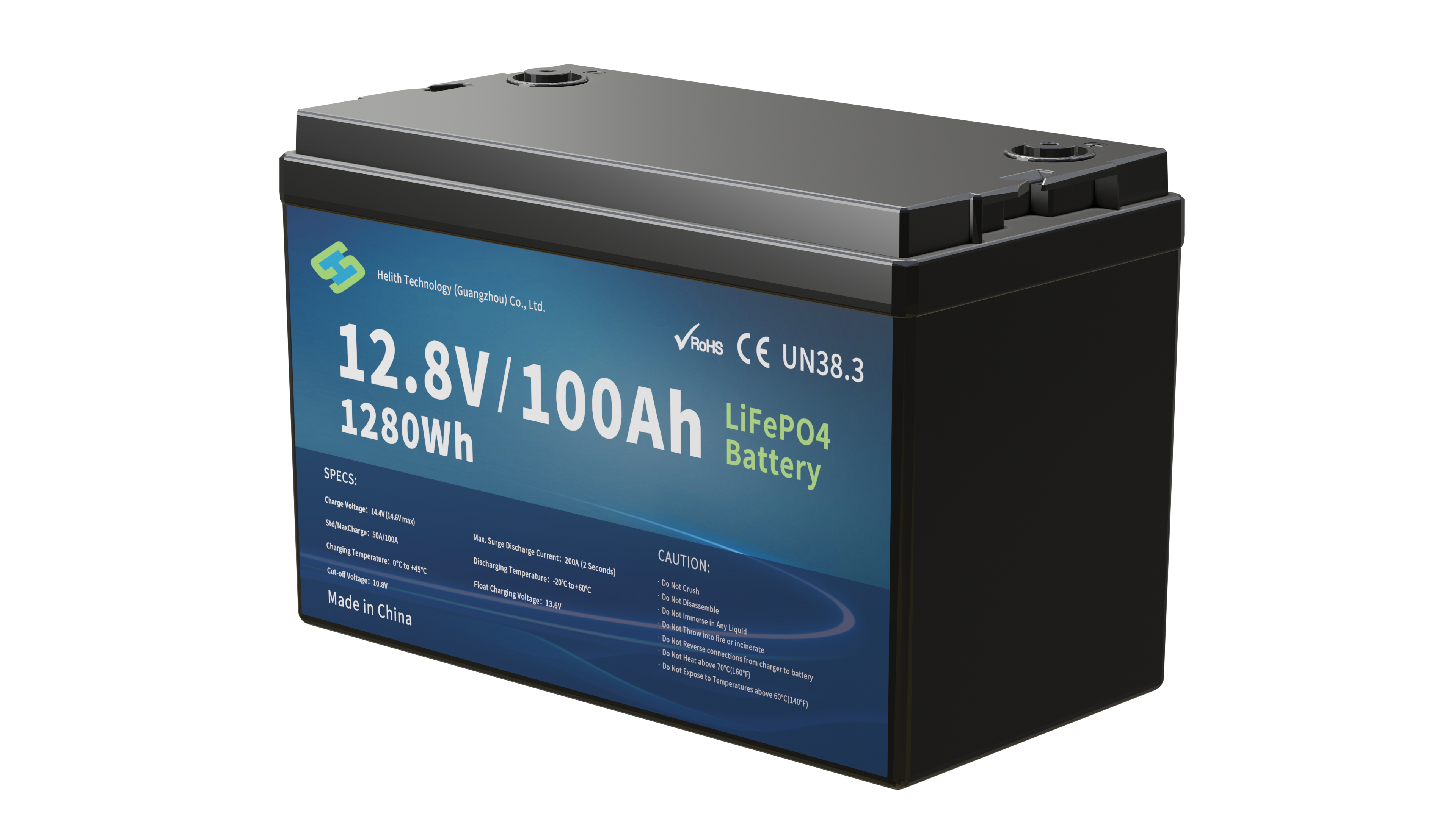 12.8V 100Ah 1280Wh LiFePO4 Battery Pack